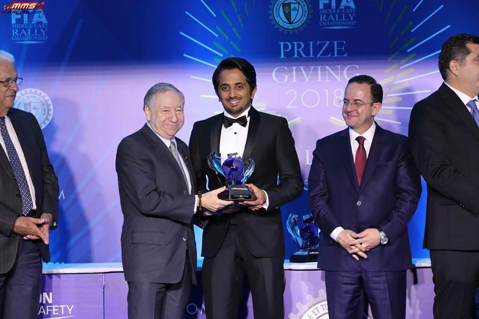 FIA President honors Nasser Al Kuwari MERC 2 Co-drivers Champion