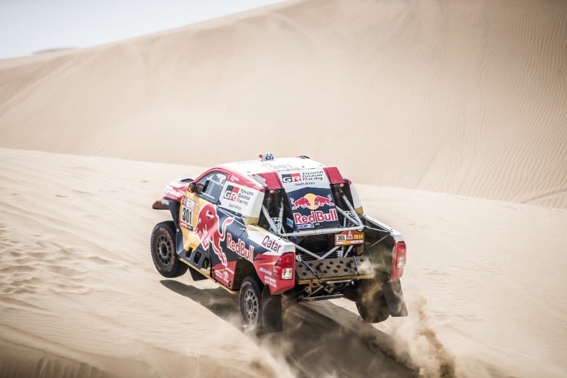 Dakar Rally 2018, Nasser Saleh Al-Attiyah safely negotiated the second loop stage through the Pisco dunes