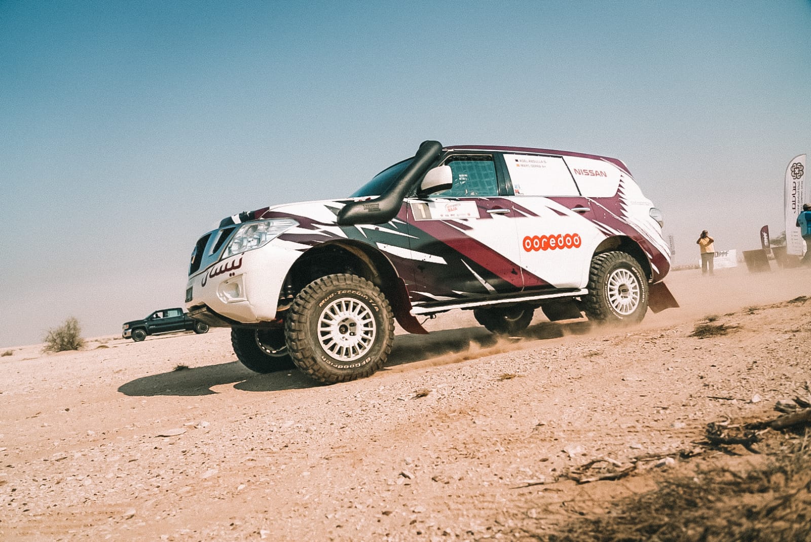 The top 3 in the 5 round of the Qatar Baja Championship.
